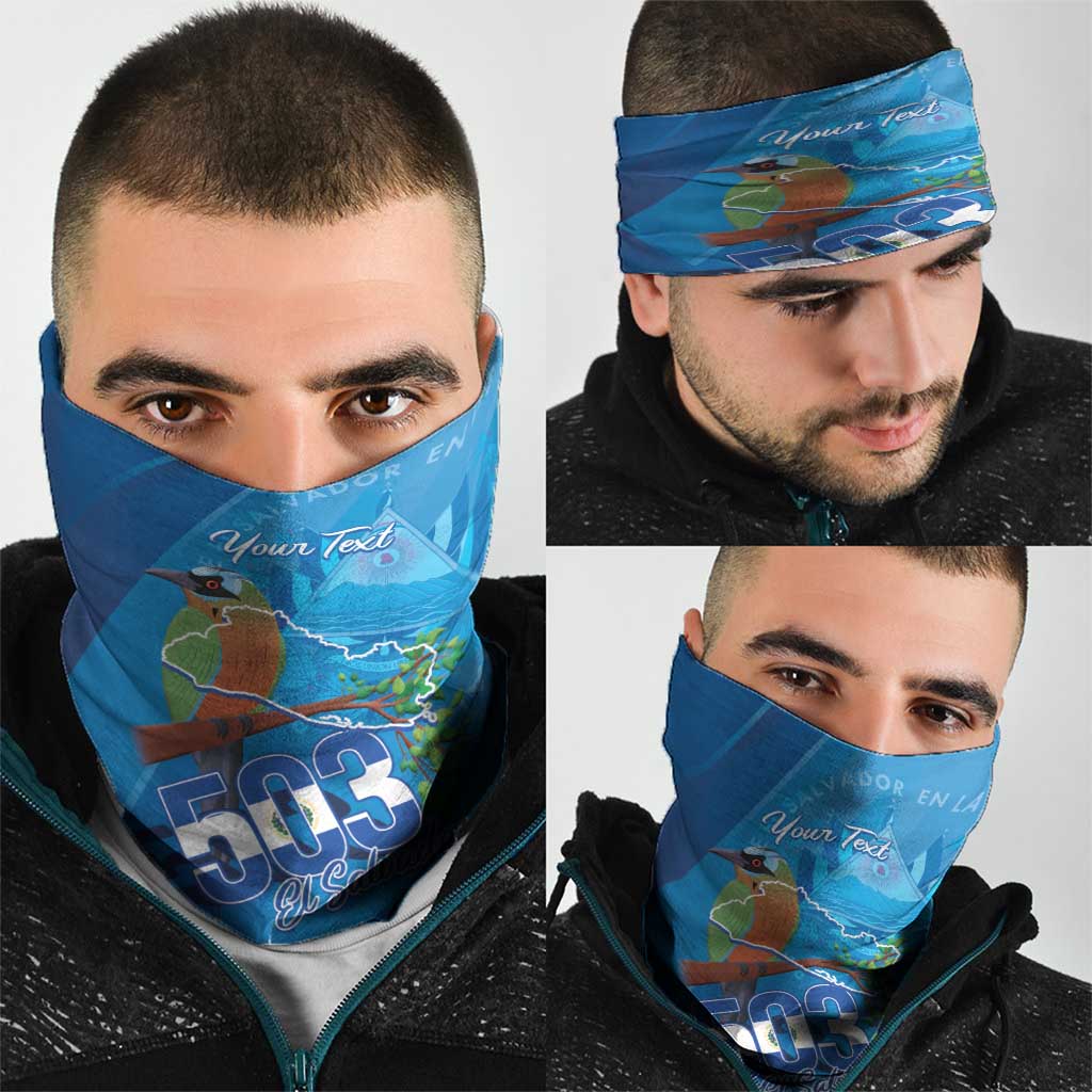 Personalized Que Viva El Salvador Neck Gaiter Guardabarranco 503 Independence Day Proud - Wonder Print Shop