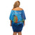 Personalized Que Viva El Salvador Off Shoulder Short Dress Guardabarranco 503 Independence Day Proud - Wonder Print Shop