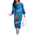 Personalized Que Viva El Salvador Off The Shoulder Long Sleeve Dress Guardabarranco 503 Independence Day Proud - Wonder Print Shop