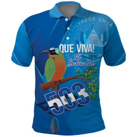 Personalized Que Viva El Salvador Polo Shirt Guardabarranco 503 Independence Day Proud - Wonder Print Shop