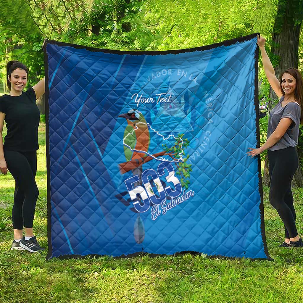 Personalized Que Viva El Salvador Quilt Guardabarranco 503 Independence Day Proud - Wonder Print Shop