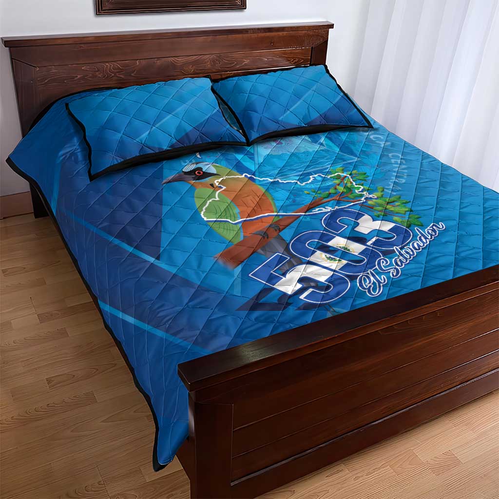 Personalized Que Viva El Salvador Quilt Bed Set Guardabarranco 503 Independence Day Proud - Wonder Print Shop