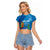 Personalized Que Viva El Salvador Raglan Cropped T Shirt Guardabarranco 503 Independence Day Proud - Wonder Print Shop