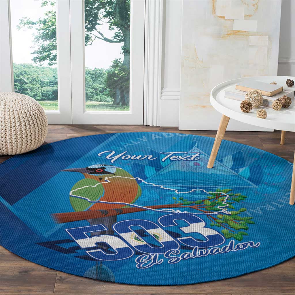 Personalized Que Viva El Salvador Round Carpet Guardabarranco 503 Independence Day Proud - Wonder Print Shop