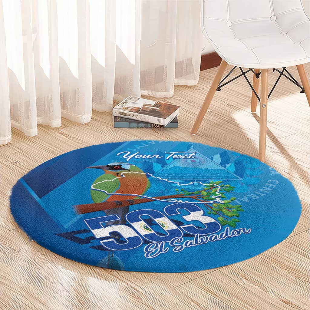 Personalized Que Viva El Salvador Round Carpet Guardabarranco 503 Independence Day Proud - Wonder Print Shop