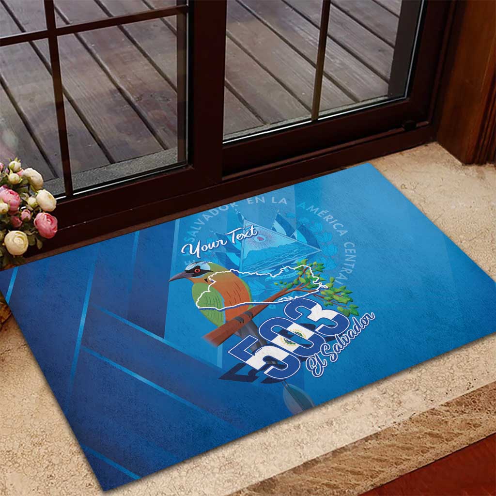 Personalized Que Viva El Salvador Rubber Doormat Guardabarranco 503 Independence Day Proud - Wonder Print Shop