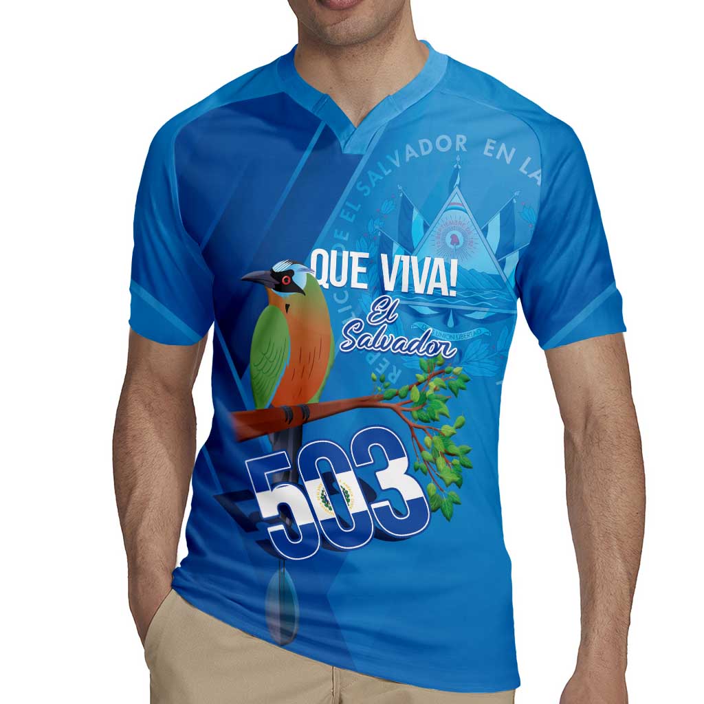 Personalized Que Viva El Salvador Rugby Jersey Guardabarranco 503 Independence Day Proud - Wonder Print Shop