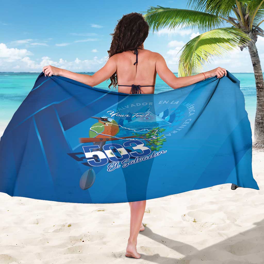 Personalized Que Viva El Salvador Sarong Guardabarranco 503 Independence Day Proud - Wonder Print Shop