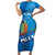 Personalized Que Viva El Salvador Short Sleeve Bodycon Dress Guardabarranco 503 Independence Day Proud - Wonder Print Shop