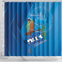 Personalized Que Viva El Salvador Shower Curtain Guardabarranco 503 Independence Day Proud - Wonder Print Shop