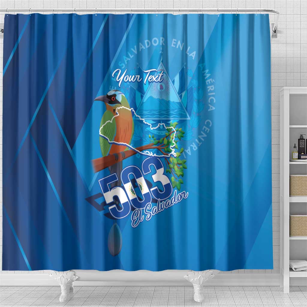 Personalized Que Viva El Salvador Shower Curtain Guardabarranco 503 Independence Day Proud - Wonder Print Shop