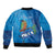 Personalized Que Viva El Salvador Sleeve Zip Bomber Jacket Guardabarranco 503 Independence Day Proud - Wonder Print Shop