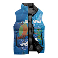 Personalized Que Viva El Salvador Sleeveless Puffer Jacket Guardabarranco 503 Independence Day Proud - Wonder Print Shop