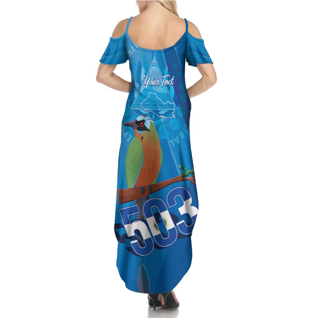 Personalized Que Viva El Salvador Summer Maxi Dress Guardabarranco 503 Independence Day Proud - Wonder Print Shop