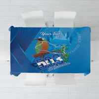 Personalized Que Viva El Salvador Tablecloth Guardabarranco 503 Independence Day Proud - Wonder Print Shop
