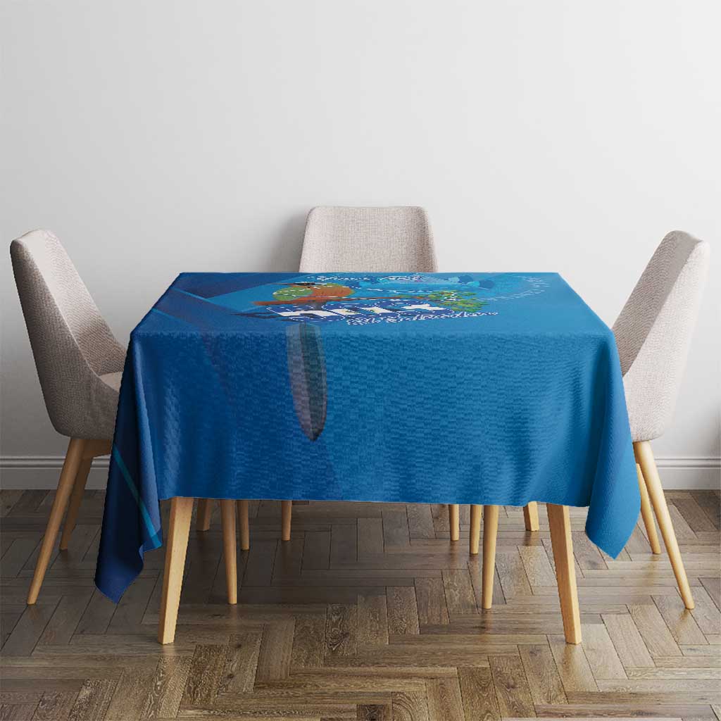 Personalized Que Viva El Salvador Tablecloth Guardabarranco 503 Independence Day Proud - Wonder Print Shop