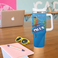 Personalized Que Viva El Salvador Tumbler With Handle Guardabarranco 503 Independence Day Proud - Wonder Print Shop