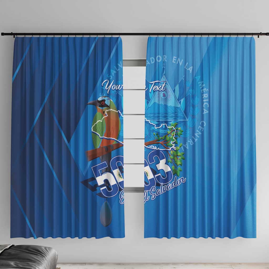 Personalized Que Viva El Salvador Window Curtain Guardabarranco 503 Independence Day Proud - Wonder Print Shop