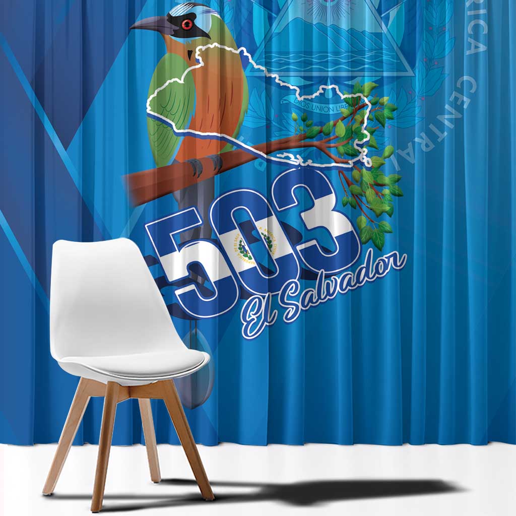 Personalized Que Viva El Salvador Window Curtain Guardabarranco 503 Independence Day Proud - Wonder Print Shop