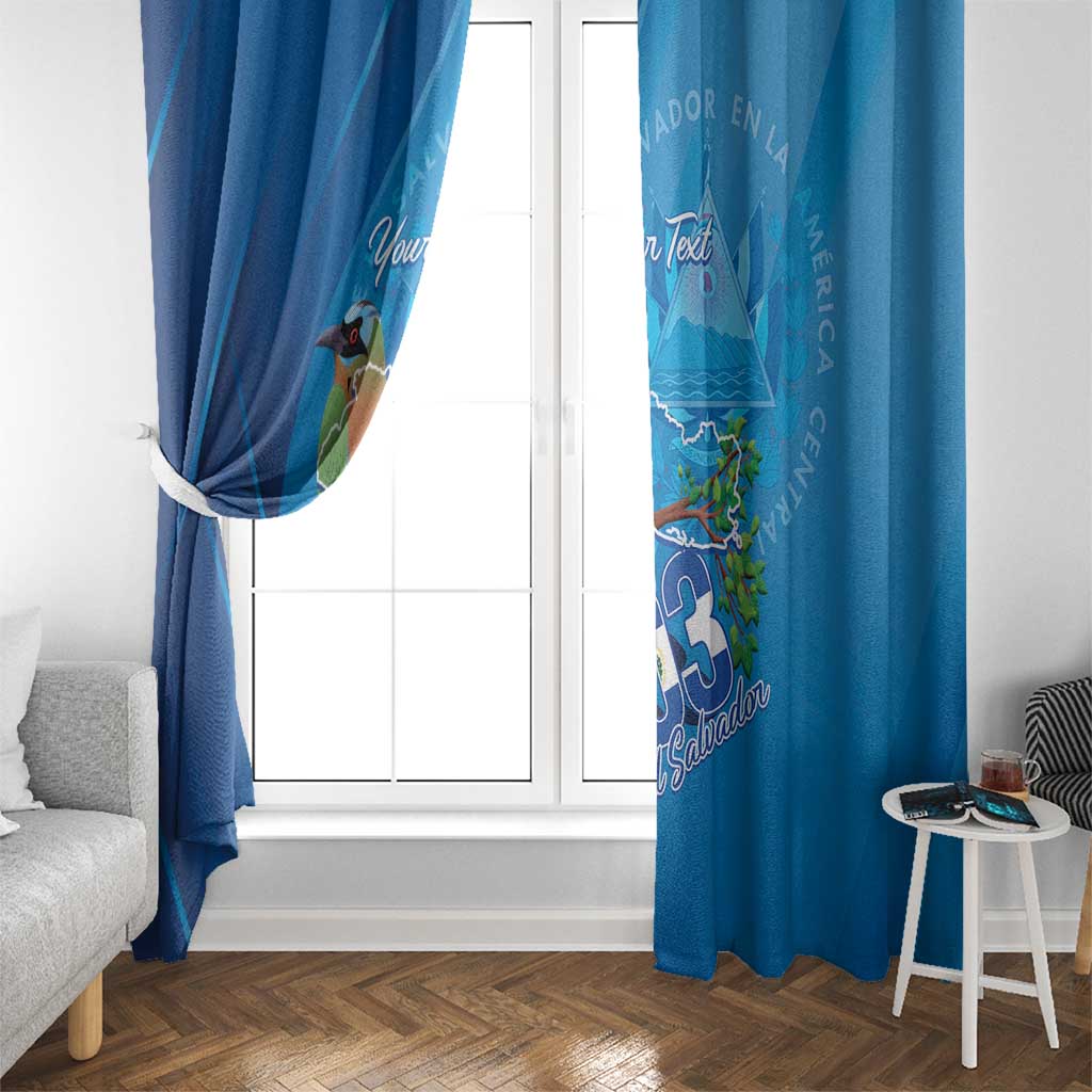 Personalized Que Viva El Salvador Window Curtain Guardabarranco 503 Independence Day Proud - Wonder Print Shop