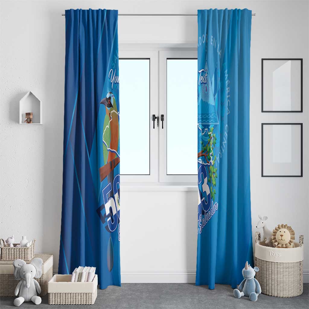 Personalized Que Viva El Salvador Window Curtain Guardabarranco 503 Independence Day Proud - Wonder Print Shop