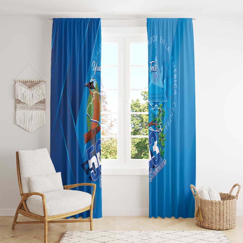 Personalized Que Viva El Salvador Window Curtain Guardabarranco 503 Independence Day Proud - Wonder Print Shop