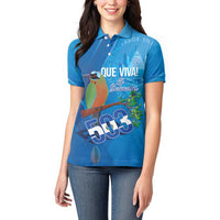 Personalized Que Viva El Salvador Women Polo Shirt Guardabarranco 503 Independence Day Proud - Wonder Print Shop