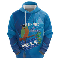 Personalized Que Viva El Salvador Zip Hoodie Guardabarranco 503 Independence Day Proud - Wonder Print Shop