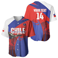 Custom Chile Rugby 2026 Baseball Jersey Vamos Los Condores Red Version
