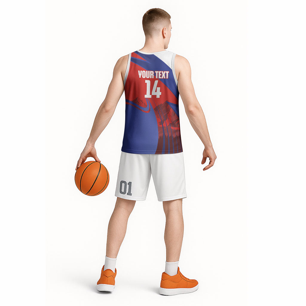 Custom Chile Rugby 2026 Basketball Jersey Vamos Los Condores Red Version