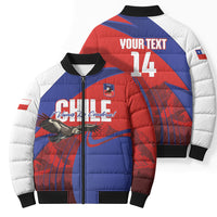 Custom Chile Rugby 2026 Bomber Puffer Jacket Vamos Los Condores Red Version