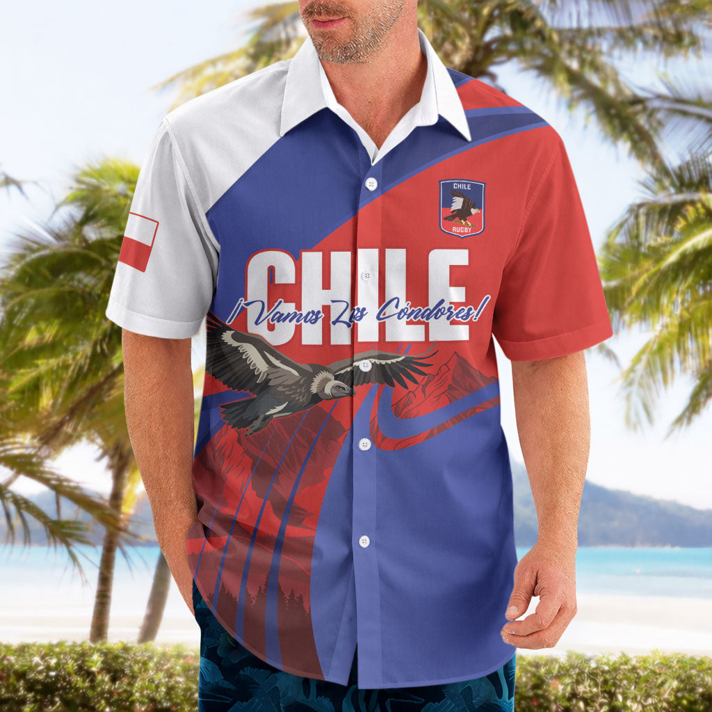 Custom Chile Rugby 2026 Hawaiian Shirt Vamos Los Condores Red Version
