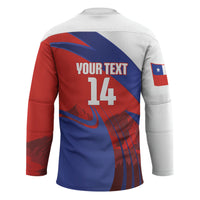 Custom Chile Rugby 2026 Hockey Jersey Vamos Los Condores Red Version