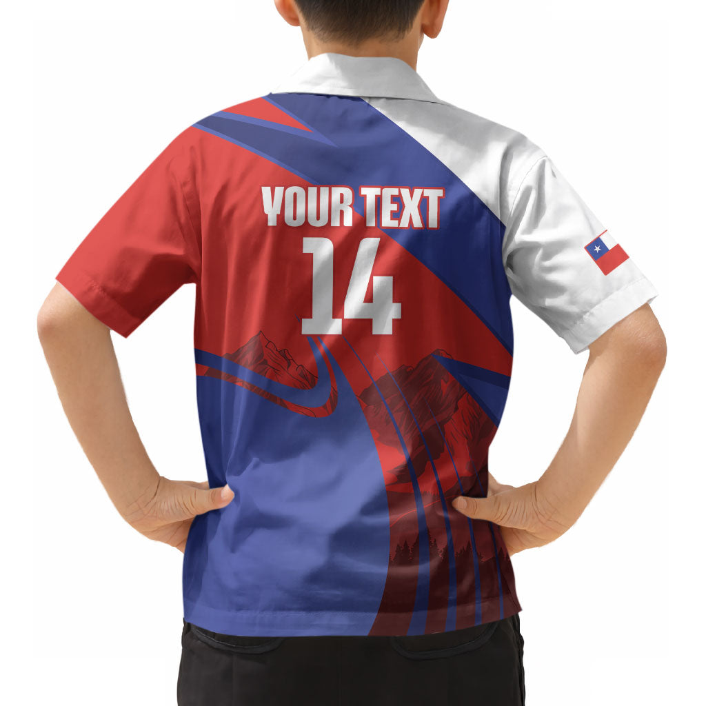 Custom Chile Rugby 2026 Kid Hawaiian Shirt Vamos Los Condores Red Version