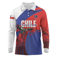 Custom Chile Rugby 2026 Long Sleeve Polo Shirt Vamos Los Condores Red Version