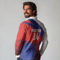 Custom Chile Rugby 2026 Long Sleeve Polo Shirt Vamos Los Condores Red Version
