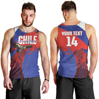 Custom Chile Rugby 2026 Men Tank Top Vamos Los Condores Red Version