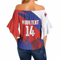 Custom Chile Rugby 2026 Off Shoulder Wrap Waist Top Vamos Los Condores Red Version