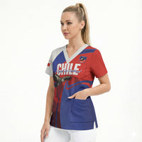 Custom Chile Rugby 2026 Scrub Top Vamos Los Condores Red Version