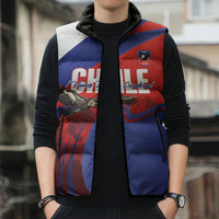 Custom Chile Rugby 2026 Sleeveless Puffer Jacket Vamos Los Condores Red Version