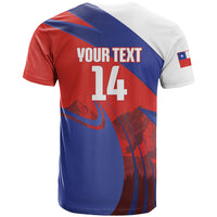 Custom Chile Rugby 2026 T Shirt Vamos Los Condores Red Version