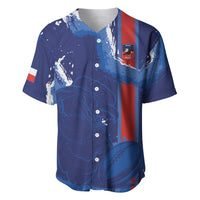 Custom Chile Rugby 2026 Baseball Jersey Vamos Los Condores Grunge Blue Version