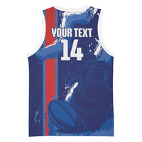 Custom Chile Rugby 2026 Basketball Jersey Vamos Los Condores Grunge Blue Version