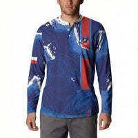 Custom Chile Rugby 2026 Button Sweatshirt Vamos Los Condores Grunge Blue Version