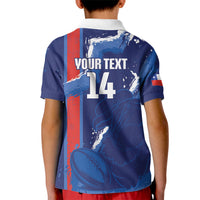 Custom Chile Rugby 2026 Kid Polo Shirt Vamos Los Condores Grunge Blue Version