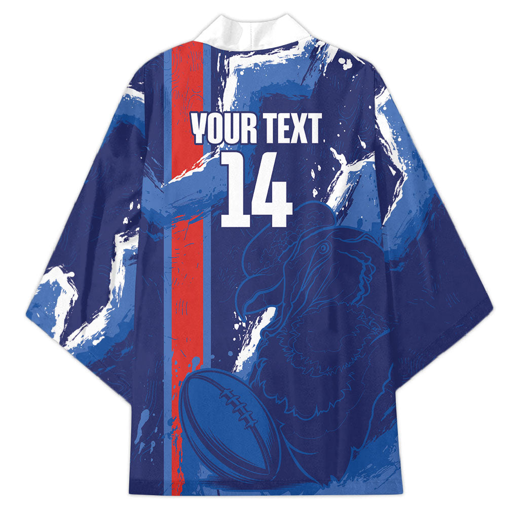 Custom Chile Rugby 2026 Kimono Vamos Los Condores Grunge Blue Version