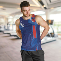 Custom Chile Rugby 2026 Men Tank Top Vamos Los Condores Grunge Blue Version
