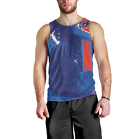 Custom Chile Rugby 2026 Men Tank Top Vamos Los Condores Grunge Blue Version