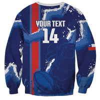 Custom Chile Rugby 2026 Sweatshirt Vamos Los Condores Grunge Blue Version