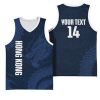 Custom Hong Kong Rugby 2026 Basketball Jersey Go Dragon Blue Version